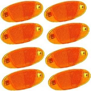 Büchel Unisexe – Lot de 8 Rayons pour Adultes homologués StVZO et incassables I Réflecteurs Yeux de Chat pour vélo, réflecteurs de Rayons, Orange (KLB Trade GmbH, neuf)