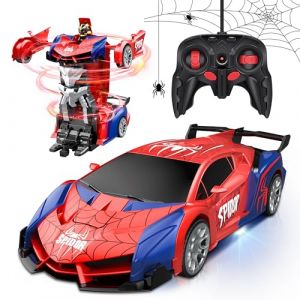 Herefun Voiture Télécommandée Robot, Voiture Télécommandée Transformable en Robot, RC Voiture Telecommandé 2 en 1 pour Garçon Fille à partir de 8+ Ans, Voiture Telecommandé Spider Jouet Enfant (Niedfisch Etrade, neuf)