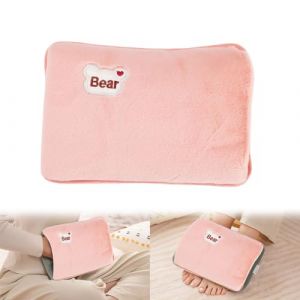 Bouillotte &Eacute;lectrique Chauffante Rechargeable, Bouillotte Electrique, Bouillotte Eau Chaude, pour R&eacute;duire les Douleurs Musculaires, Dorsales et Menstruelles, Rose (OliveeeBeauty, neuf)