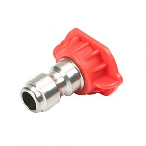 MroMax Buse de pulv&eacute;risation pour nettoyeur haute pression, 0,6 cm, acier inoxydable, rouge, 1 pi&egrave;ce (0 degr&eacute;, 2 mm de diam&egrave;tre) (MroMax EU, neuf)
