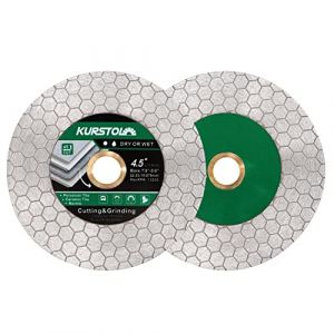 KURSTOL Disque Diamant - 2 pièces 115mm Disques à tronçonner diamantés Pour couper et meuler les carreaux de céramique, la porcelaine, le granit, le marbre (YZKS TOOLS, neuf)