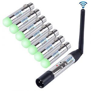 CHINLY 8pcs DMX512 2.4G ISM &Eacute;metteur/R&eacute;cepteur XLR sans Fil M&acirc;le/Femelle Contr&ocirc;le De La Lumi&egrave;re LED Version Courte pour DJ LED Stage Bar Party Light (CHINLYUK, neuf)