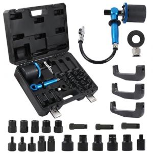 KAISAL 27PCS Extracteur d'injecteur Pneumatique, Extracteur d'injecteur Handheld Injecteur Extracteur Diesel avec Adaptateur, Crochet d'extracteur d'injecteur (KAISAL Direct, neuf)