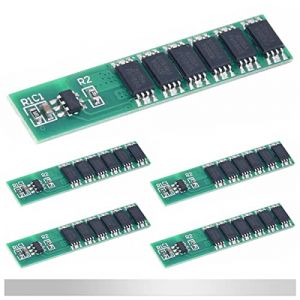 DAOKAI 5 Pcs 1S 3.7V 15A 6 MOS Carte de Protection de Batterie au Lithium BMS PCB Protection Board 18650 Module de Chargeur pour Batterie au Lithium Li-ion avec Bande de Nickel (DAOKAI EU, neuf)