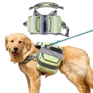 PETCUTE Sac &agrave; Dos de Randonn&eacute;e pour Chien,R&eacute;fl&eacute;chissant Sac &agrave; Dos pour Chiens avec Confortable Poign&eacute;e, Sacoche de Selle pour Chien avec Poches Lat&eacute;rales pour Petits, Moyens et Grands Chiens (ZHI-INNOVATIVE LTD, neuf)