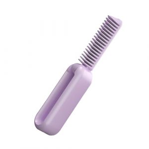 Hogvinnatil Fer à lisser avec brosse thermique, Brosse à lisser - Fer à lisser ionique à peigne chaud sans fil - Peigne chaud de 2000 mAh, fer à lisser (rivtandt, neuf)