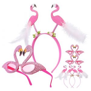 Ipetboom 1 Ensemble Ensemble De Bandeau De Lunettes Flamingo Coiffe De Flamant Rose Lunettes Flamant Rose Bandeau Tropical Décoration Du Parti Hawaïen Plastique Couleur Aléatoire (Cowan Micro, neuf)