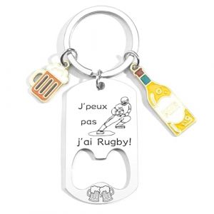 JRZDFXS Cadeau Super Coach Porteclef Cadeau Coach Sportif Original pour Lui Dire Merci Coach Cadeau Entraineur de Foot Gadget de Cuisine Utile Cadeau Coach Foot (j'peux pas j'ai Rugby) (hainingbofeidianzishangwuyouxiangongsi, neuf)