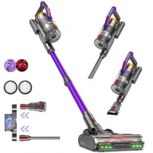 KIPMAX Aspirateur Balai sans Fil (Main & B&acirc;ton) 550W/50KPa, Aspirateur sans Fil 70Min Autonomie - &Eacute;cran LED, Aromath&eacute;rapie, Filtrage 7 Couches, Aspirateur Balai, pour Poils Animaux/Tapis/Sols Durs (GentleTech Home, neuf)