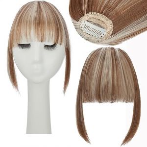 Frange a Clip Synthétique Faux Blunt Air Bangs Clip Dans Les Extensions De Cheveux Faux Fringe Faux Postiche for Les Femmes Clip Dans Bangs Faux Cheveux pour le quotidien ou pour se déguiser (Color : (humeiouzhou2024, neuf)