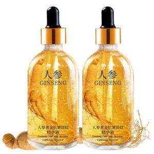 Anti Rides Puissant Immediat,Serum Visage De Ginseng,Huile Visagè,Serum Hydratant Visage Anti-Ridès Immédiat,Sérum Anti Ridés,Ginseng Polypeptide Anti-Ageing Essence,Combleur De Rides Immèdiat (2) (FEIBAO&-Wu, neuf)