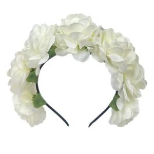 Fausse fleur d&eacute;cor couronne bandeau Imitation Rose fleur bandeau fleur couronne casque Pour femmes filles accessoires de cheveux(Color8) (Q2001Hc, neuf)