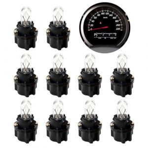 10Pcs 12V 2W T5 Ampoule Tableau de Bord Jaune Clair, Ampoule t5 Lampe Tableau de Bord t5, Mat&eacute;riau ABS, Jaune Chaud, Confort pour Instruments et Clignotants, &Eacute;clairage Int&eacute;rieur Automobile Pratique (Funver, neuf)