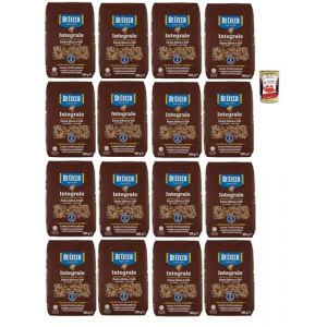 De Cecco P&acirc;tes Int&eacute;grales Pasta Mista n&deg;120 &ndash; 16 x 500 g &ndash; Bl&eacute; complet italien, riche en fibres, s&eacute;chage lent, cuisson 13 min (11 min al dente) + Italian Gourmet polpa 400g (Italiaen Gourmet UK Ltd, neuf)