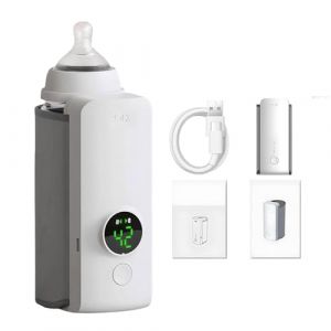 Chauffe-biberon portable, affichage numérique, chauffage rapide USB pour voyage, 6 vitesses avec contrôle de température constante, chauffe-lait pour lait maternel, chauffe-bouteille électrique en (cangdongshangmao, neuf)