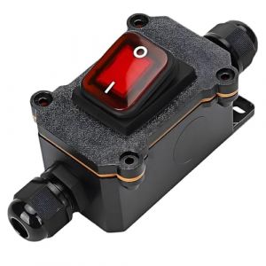 Interrupteur à bascule DPST, étanche, avec voyant lumineux rouge, 220 V 30 A, interrupteur à bascule double position (linlingliu, neuf)