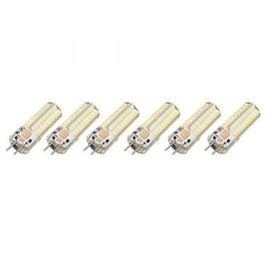 Yctze Lot de 6 Ampoules LED GY6.35, 7 W, AC/DC 12 V, 700 Lm, 72 LED, Ampoule Ma&iuml;s &agrave; 360 Degr&eacute;s, Parfaite pour les Suspensions, Plafonniers, Lumi&egrave;re Chaude (lumi&egrave;re blanche) (Gorgeri, neuf)