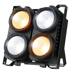 Betopper Par Led Projecteur 500W,Blinder Ambre+Blanc Froid COB Am&eacute;lior&eacute;,Lumi&egrave;re de Sc&egrave;ne DMX &agrave; Haut CRI/RA (>95),Jeu de Lumiere Matricielles 4 Yeux pour Discoth&egrave;que, Mariage, Studio Photo, Th&eacute;&acirc;tre (BETOPPER Direct, neuf)