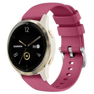 Bracelet pour Garmin Venu 2S/Venu 3S/Vivomove 3S/Vivoactive 4S,18mm Bracelet silicone souple pour Fossil Ladies Gen 6/gen 5E/Fossil Ladies Venture HR Gen 4/3/Withings Steel HR 36mm (Rouge) (PanShiYunDong, neuf)