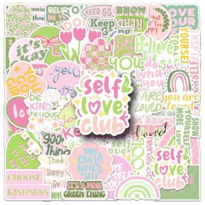 YIPFEN 50 pi&egrave;ces Autocollants Inspirants pour Femmes, Cozy Stickers, Messages Positifs, Imperm&eacute;ables, Autocollants pour Scrapbooking, Stickers Motivation pour Carnet, PC Portable, Bouteille d'Eau (shengguangshangmao., neuf)
