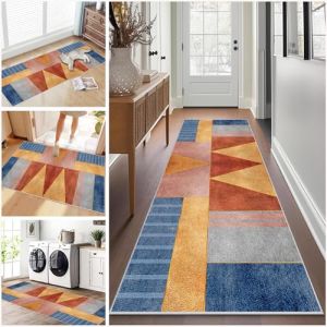 Ruxevnsy Tapis Cuisine Devant Evier Antid&eacute;rapant et Lavable 50 x 200 cm Tapis Couloir Long Moderne, Paillasson Interieur Entree Long Tapis de Passage pour Couloir Cuisine Chambre Entr&eacute;e Buanderie (xueleixinrzbhd, neuf)