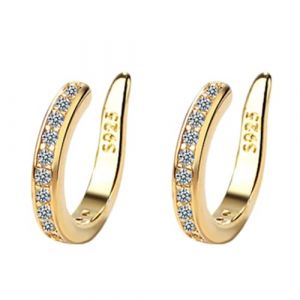 Ear Clips 2025 Non Piercing Clip On Earrings Boucle Oreille Sans Trou Adjustable Pierceless Thin Chunky Wrap Cartilage Cuff Boucle D'oreilles de Cartilage Femme Fausses Clip D'oreilles (B, 1.1X0.5CM) (LDpOIQta, neuf)