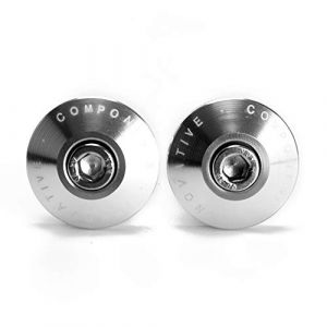 Universel Moto vélo 7/8" 22mm Embout Guidon CNC Extrémités de Guidon de Moto Poids Plug Bouchon de Guidon Velo,Argent (BXMOTO, neuf)