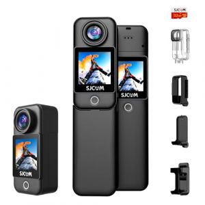 SJCAM C300 Caméra Sport 4K30FPS 20 MP, Double Écran 2,4 G/5 G WiFi Caméra Étanche sous-Marine 30M EIS Anti-Vibration avec 2 Batterie 2800 + 1000 mAh Kit d'Accessoires (AmazingCam, neuf)