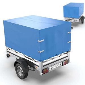 Tarpofix&reg; B&acirc;che de remorque Haute 209 x 114 x 65 cm & Corde de b&acirc;che - B&acirc;che de remorque Durable PVC Robuste - B&acirc;che de Couverture id&eacute;ale pour Divers mod&egrave;les de remorques de 750kg (CD_Commerce, neuf)