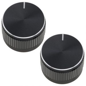 OTOTEC Lot de 2 boutons de radio avec trou en D 20x13 mm, bouton de demi-arbre de type D 39109M68K00, bouton de radio, bouton de volume pour autoradio compatible avec Suzuki ALTO (Flashice, neuf)