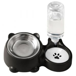 Ensemble de gamelles et gamelles d'eau pour chat - Double gamelles pour chiens et chats - Avec distributeur d'eau - Distributeur de nourriture et d'eau pour animaux de compagnie - Gamelle pour animaux (youjinlin, neuf)