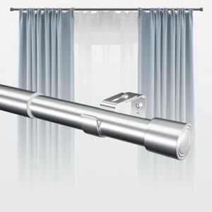 Tringle a Rideaux Ajustable Barre De Rideau Tringle Rideau Avec Embout Cylindrique Tringle Rideaux 25 Mm De Diamètre Pour Salon Salle De Bain Chambre à Coucher (TY-EUR, neuf)