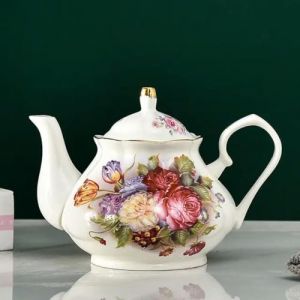 Th&eacute;i&egrave;re europ&eacute;enne en porcelaine de 400ML, service &agrave; th&eacute; anglais de l'apr&egrave;s-midi, th&eacute;i&egrave;re en porcelaine, cafeti&egrave;re r&eacute;sistante &agrave; la chaleur (feixiedujiquaz, neuf)