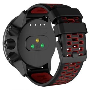 ISABAKE 24MM Bracelet Silicone pour Suunto 9/9 Baro /9 Titanium/D5 /7, 24MM Bracelets de Remplacement pour Suunto Spartan Sport/Sport Wrist HR/Traverse 24mm/Smartwatch 2 SW2 (Isabake, neuf)