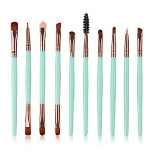 Lot de 10 pinceaux de maquillage professionnels pour des r&eacute;sultats de maquillage parfaits avec des outils de qualit&eacute; sup&eacute;rieure &agrave; poils souples (bleu ciel, taille unique) (Misyw, neuf)