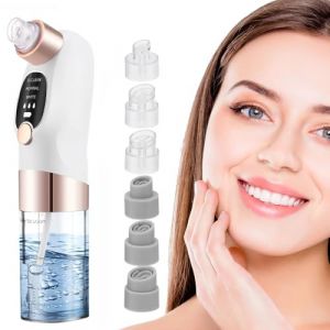 Aspirateur Point Noir, Point noir extracteur Professionnel avec 6 T&ecirc;tes et 3 Mode, Tire Comedon Points Noirs Anti Point Noir Nez Nettoyage des Pore Peau Soin Visage (Renyu, neuf)