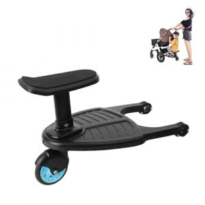 douuyaoo Planche À roulettes De Poussette | Planche Poussette Universelle |Plateforme Universelle Skate,Installation Facile,antidérapante, Roues pivotantes à 360°, Jusqu’à 25 kg (hefeidongshaibaihuoshanghang, neuf)