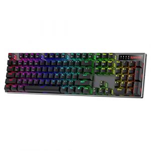 Redragon K556 PRO Clavier de jeu RVB sans fil amélioré, BT/2,4 GHz Tri-mode en aluminium avec connexion sans retard, interrupteur rouge linéaire silencieux échangeable à chaud (Radioddity France, neuf)