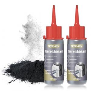 WEILAOK Lubrifiant Serrurerie, Multifonctions Lubrification Graphite, Poudre Lubrifiante pour Cylindre pour Lubrifier les Serrures de Porte, les Charnières de Fenêtre, les Rails de Porte et Fenêtre (LINMIAN-OU, neuf)