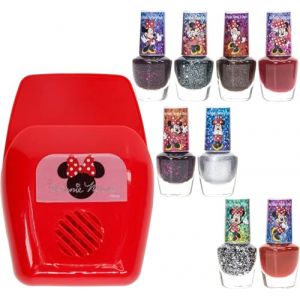 Disney Minnie Mouse Lot de 8 vernis à ongles non toxiques pour enfants à partir de 3 ans avec séchoir à ongles Townley Girl (CARMINE ORGA, neuf)