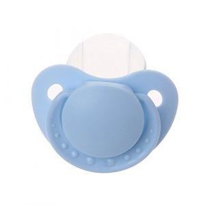 Oilmal Sucette pour adulte personnalis&eacute;e grande taille en silicone de qualit&eacute; alimentaire pour adulte r&eacute;duit le ronflement confortable sucette douce jouets amusants, bleu, 4 cm x 3 cm (iugph, neuf)
