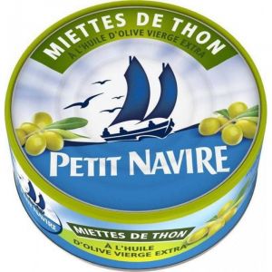 Petit Navire Miettes de Thon &agrave; l&rsquo;Huile d&rsquo;Olive Vierge Extra 160g (lot de 5) (obsido, neuf)
