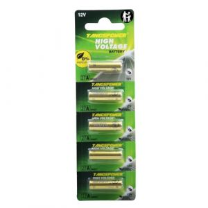 Piles A27 12V 27A 12 Volts Lot de 5 Piles alcalines 27 A 12 V V27A LR27A MN27 L828 A27 12 V (10) (TangsFire EU, neuf)