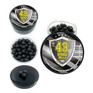 100 x Hard Rubber Balls Paintballs Reballs 43 Cal. T4E RAM Shooting Self Home Defense pour Le Pistolet Walther PPQ - M2 - T4E Cal. 43 (E580) (Acil Selling, neuf)