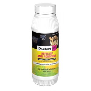 DIGRAIN Répulsif Anti Rongeur, Fouine, Loir - Poudre d'origine Végétale à Répandre - Flacon 500g (AC 2000, neuf)