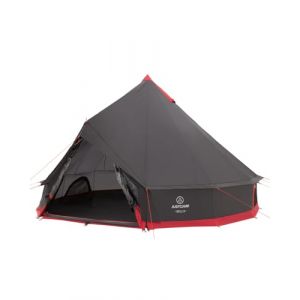 JUSTCAMP Bell 8 Tipi Tente - Tente de Camping extérieure 8 Personnes/Places (Jusqu’à 10), 4 Saisons, familiale, imperméable, Premium XXL géante - 4 x 4 x 2,5 m - 12,5kg - Gris (amago GmbH, neuf)