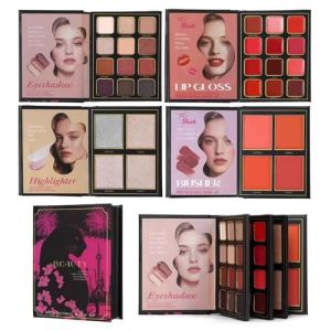 Nudorpn Palettes de Maquillage | 4 Couches Longue Durée Pliable Multifonction Fournitures De Beauté - Palette de Maquillage Pailleté - Pour Artiste Femmes Matures Mariage Bal Bureau Soirées Mode (zhejhsn, neuf)