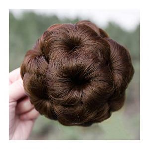 Postiches Cheveux Chignon Extensions de cheveux humains Chignon for femmes filles brésiliennes Remy cheveux tressés chignon morceau de cheveux tressé Chignon postiche pince en postiche Postiche Chigno (humeiouzhou2024, neuf)