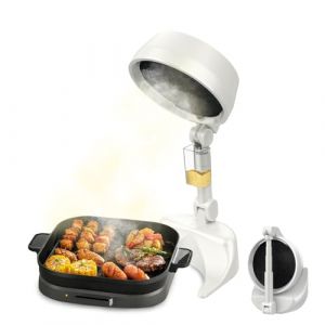 LORESJOY Hotte Portable de Cuisine, Pliable Mini Hotte Aspirante et Purificateur, Hotte de Cuisine de Bureau Ions Négatifs Pour Dortoir, Camping, Barbecue Intérieur, Fondue (YANMOXIANG, neuf)