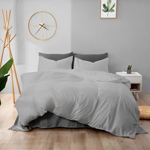 WYFKYMXX Housse de Couette imperm&eacute;able Doux et Confortable Prot&egrave;ge Couette imperm&eacute;able hypoallerg&eacute;nique &eacute;tanche Waterproof Duvet Protector (Gris Clai, 200 x 200 cm) (SAJYSM, neuf)
